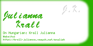 julianna krall business card